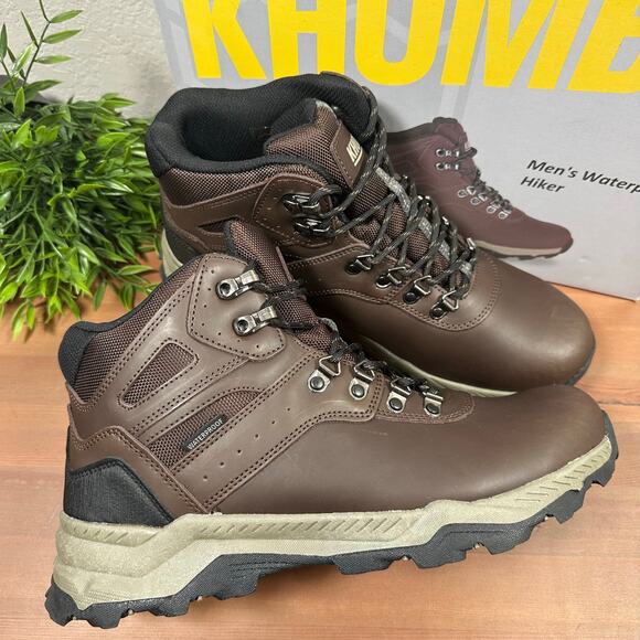 Khombu Men\'s Kenny Waterproof Hiking Boots Brown Size 10 main image 6